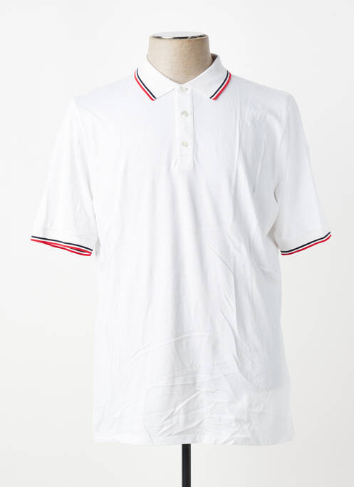 Polo stretch manches courtes blanc FUSALP homme
