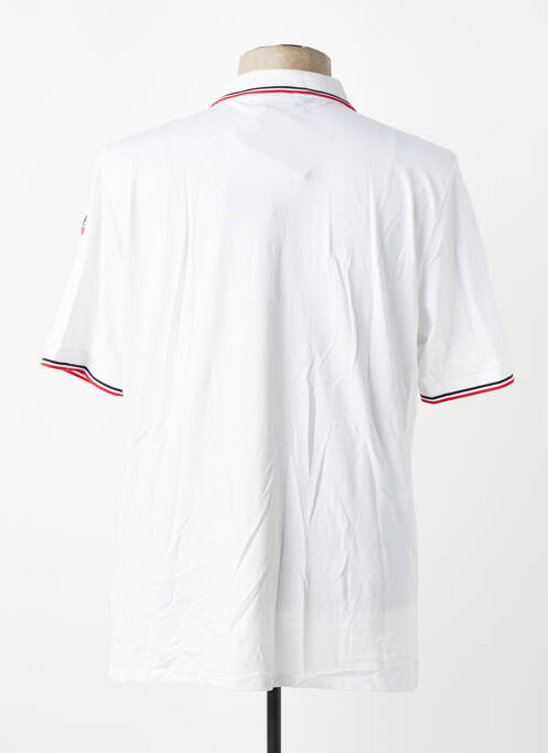 Polo stretch manches courtes blanc FUSALP homme