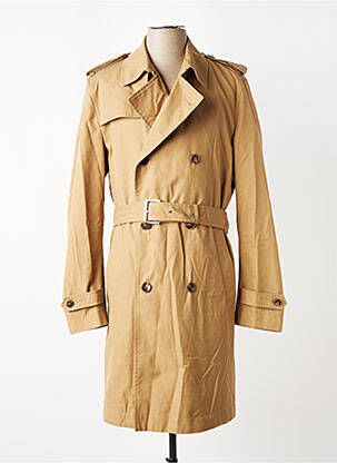 Trench fermeture boutonnée sur le devant sans capuche marron HUGO BOSS homme