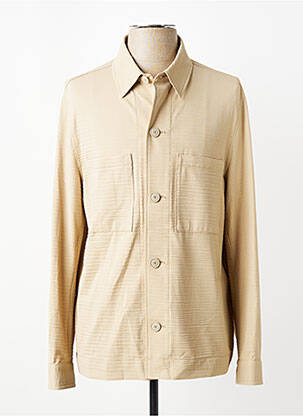 Chemise manches longues coupe cintrée beige HUGO BOSS homme