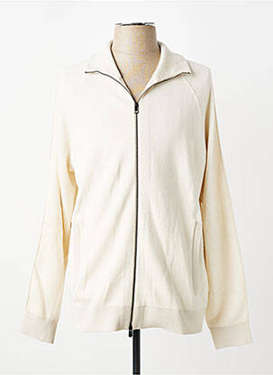 Gilet manches longues maille fine beige HUGO BOSS homme