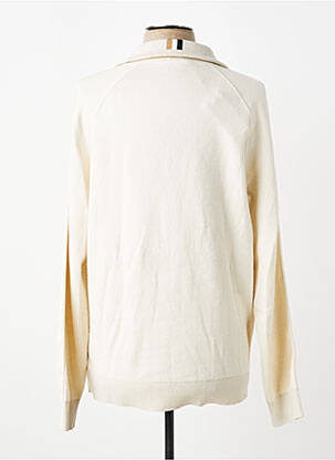Gilet manches longues maille fine beige HUGO BOSS homme