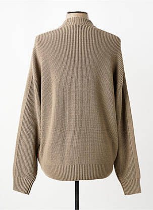 Pull col rond manches longues marron HUGO BOSS homme