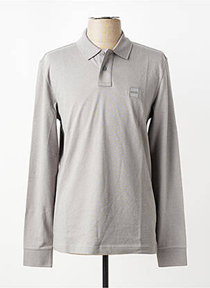 Polo manches longues manches longues gris HUGO BOSS homme