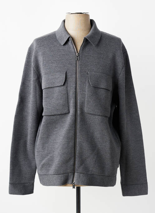 Veste casual coupe droite gris HUGO BOSS homme