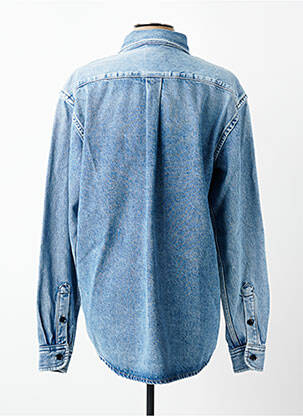 Chemisier coupe droite manches longues bleu HUGO BOSS femme