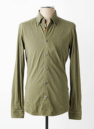 Chemise manches longues coupe cintrée vert HUGO BOSS homme