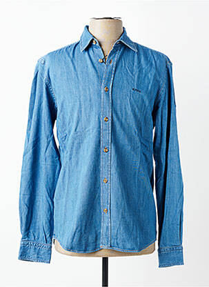 Chemise manches longues coupe cintrée bleu HUGO BOSS homme