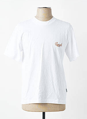 T-shirt coupe cintrée manches courtes blanc JACK & JONES homme