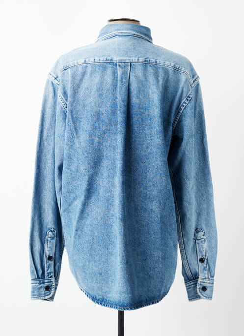 Chemisier coupe droite manches longues bleu HUGO BOSS femme