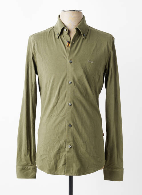 Chemise manches longues coupe cintrée vert HUGO BOSS homme