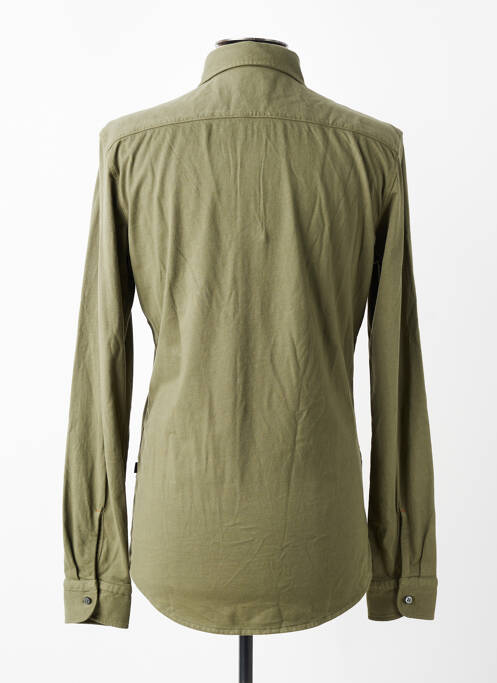 Chemise manches longues coupe cintrée vert HUGO BOSS homme