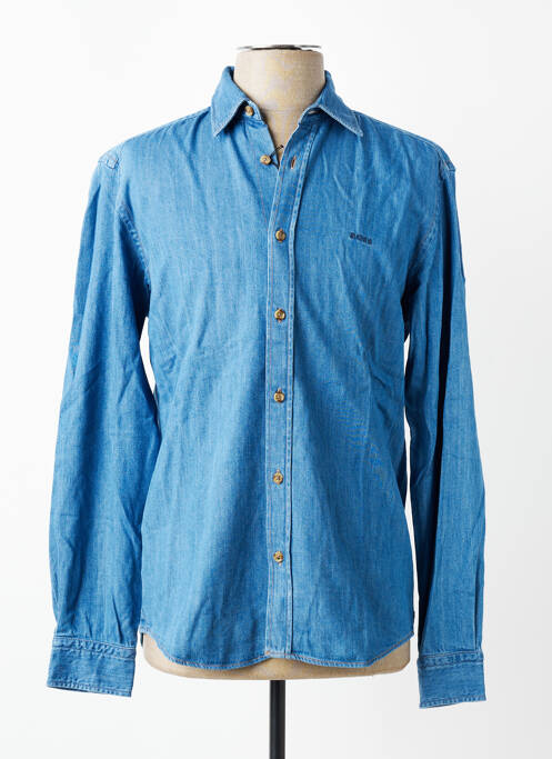 Chemise manches longues coupe cintrée bleu HUGO BOSS homme