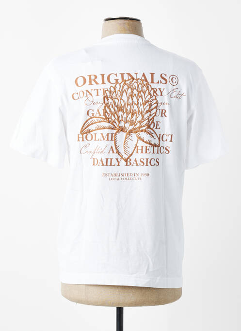 T-shirt coupe cintrée manches courtes blanc JACK & JONES homme