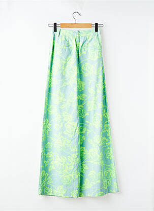Pantalon flare fermeture zippée sous rabat boutonné bleu ANTWRP femme
