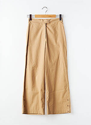 Pantalon droit fermeture zippée sous rabat boutonné beige SESSUN femme