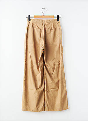 Pantalon droit fermeture zippée sous rabat boutonné beige SESSUN femme