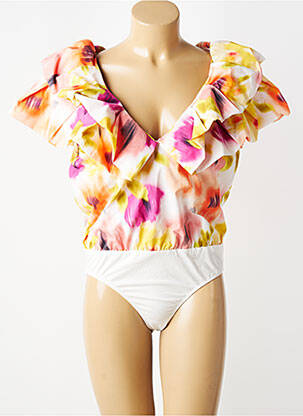 Body coupe cintrée manches courtes jaune ESSENTIEL ANTWERP femme