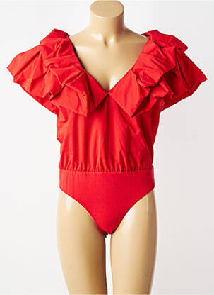 Body coupe cintrée manches courtes rouge ESSENTIEL ANTWERP femme