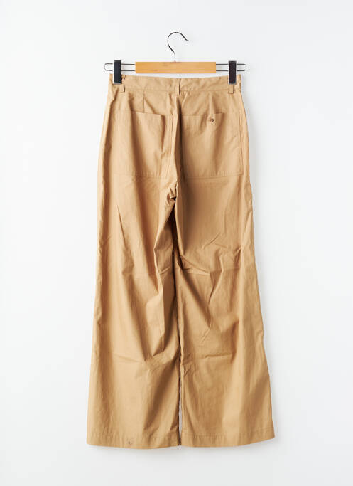 Pantalon droit fermeture zippée sous rabat boutonné beige SESSUN femme
