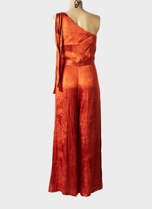 Combi-pantalon coupe fluide fines bretelles orange FRNCH femme