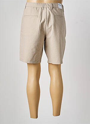 Bermuda taille à pinces taille normale beige SELECTED homme