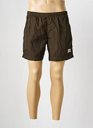 Short de bain effet matière satinée vert CP COMPANY homme