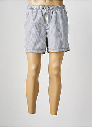 Short de bain imprimé rayures bleu JACK & JONES homme