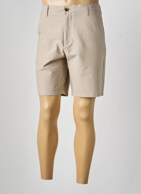 Bermuda taille à pinces taille normale beige SELECTED homme