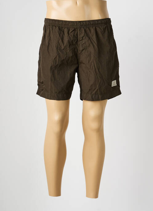 Short de bain effet matière satinée vert CP COMPANY homme