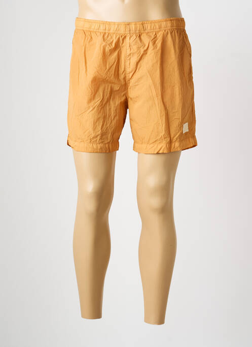 Short de bain effet matière satinée jaune CP COMPANY homme