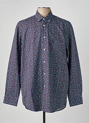 Chemise manches longues coupe droite bleu BANDE ORIGINALE homme