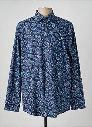 Chemise manches longues coupe cintrée bleu SEIDENSTICKER homme