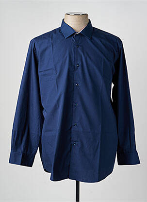 Chemise manches longues coupe cintrée bleu LUI homme