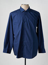 Chemise manches longues coupe cintrée bleu LUI homme