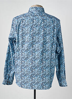 Chemise manches longues poches bleu DELAHAYE homme