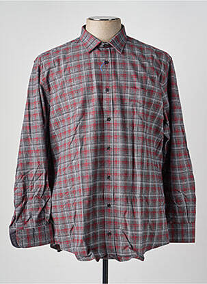 Chemise manches longues imprimé écossais gris LUI homme