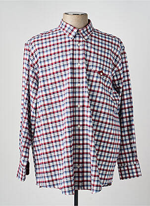 Chemise manches longues imprimé écossais rouge LUI homme