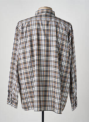 Chemise manches longues poches marron CHATEL homme