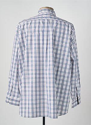 Chemise manches longues imprimé écossais bleu LUI homme