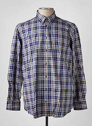 Chemise manches longues imprimé écossais bleu BANDE ORIGINALE homme