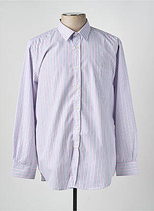 Chemise manches longues coupe droite violet LUI homme