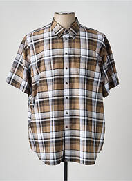 Chemise manches courtes poches marron CHATEL homme