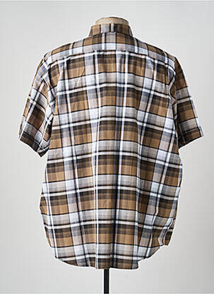 Chemise manches courtes poches marron CHATEL homme