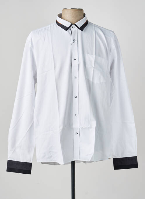 Chemise manches longues coupe cintrée blanc CAP 10 TEN homme