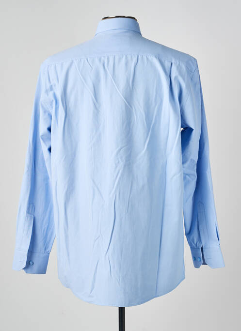 Chemise manches longues coupe droite bleu LOUIS VICTOR homme