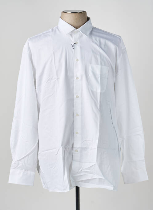 Chemise manches longues coupe cintrée blanc CHATEL homme