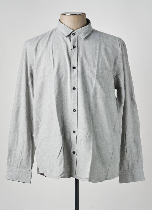 Chemise manches longues coupe cintrée gris CAP 10 TEN homme