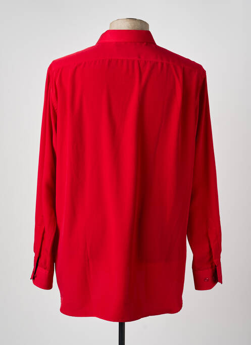 Chemise manches longues coupe cintrée rouge LUI homme