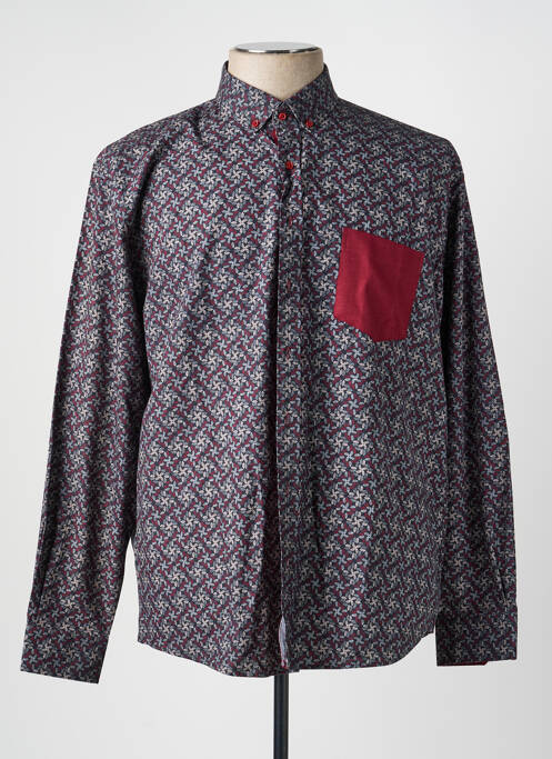 Chemise manches longues imprimé fantaisie bleu CAP 10 TEN homme